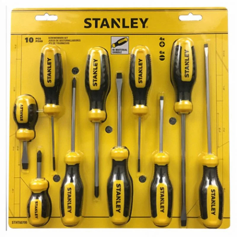 10 Piece Standard Fluted Screwdriver Set, Each