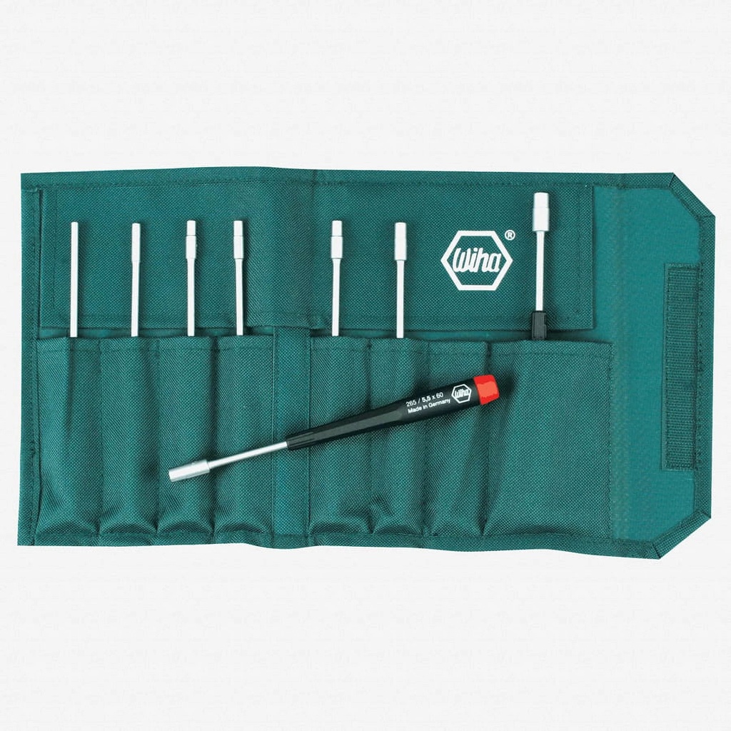 Wiha 26598 8 Piece Precision Metric Nut Driver Pouch Set