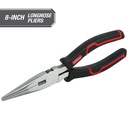 Hyper Tough 8-Inch Long Nose Pliers with Ergonomic Comfort Grips, 5170V