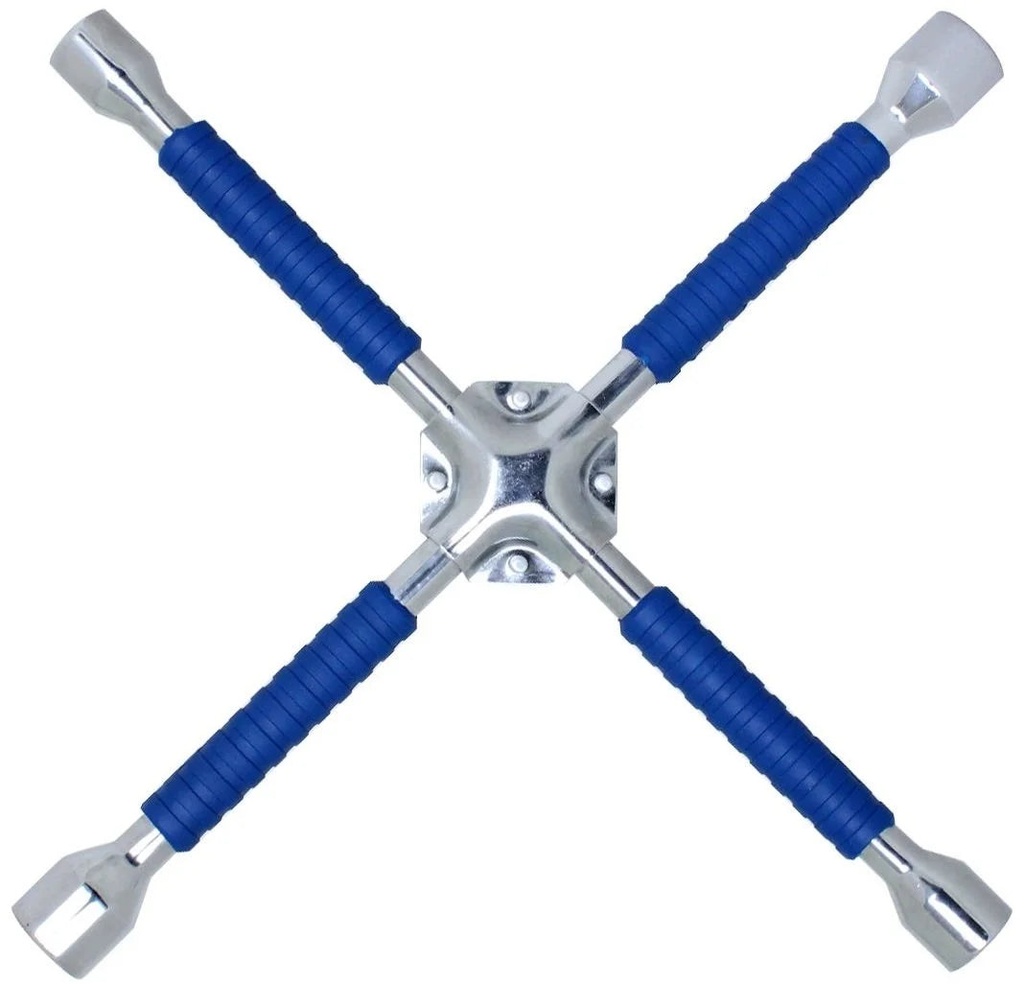 Cartman Automotive 16 Inch Universal Heavy Duty Lug Wrench, Non-Slip 4-Way Tire Iron Wrench