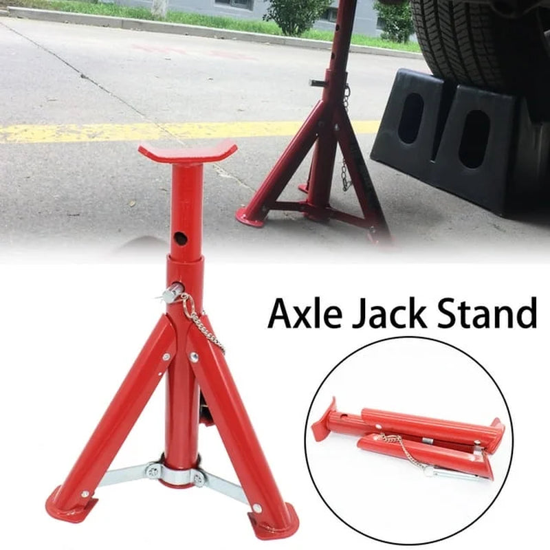 AUTOXBERT 3 Ton Axle Car Jack Stand Adjustable Folding Tripod Trolley Caravan Repair Tool