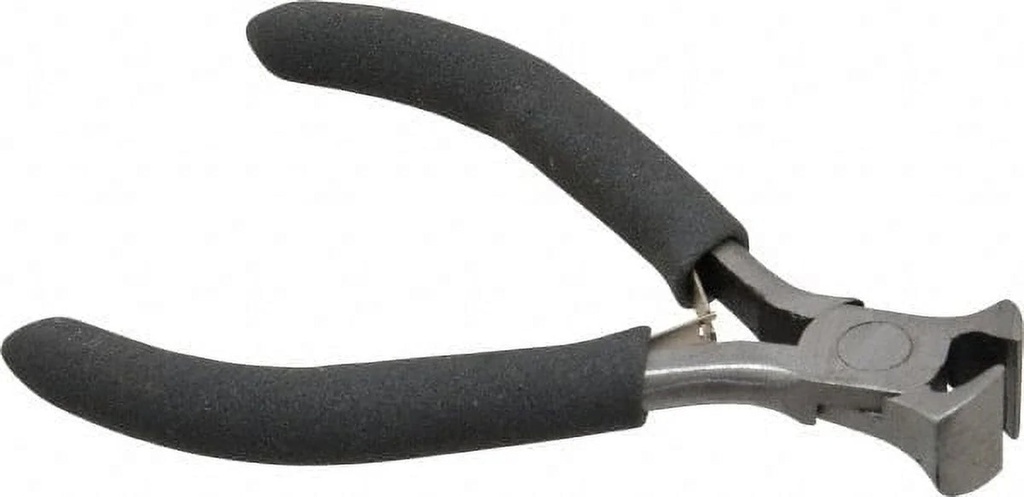 Value Collection - 4" OAL, 7/8" Jaw Length X 7/16" Jaw Width, End Cutting Pliers - Mini, Curved Head, Plastic Coated Handles (14 Pack)