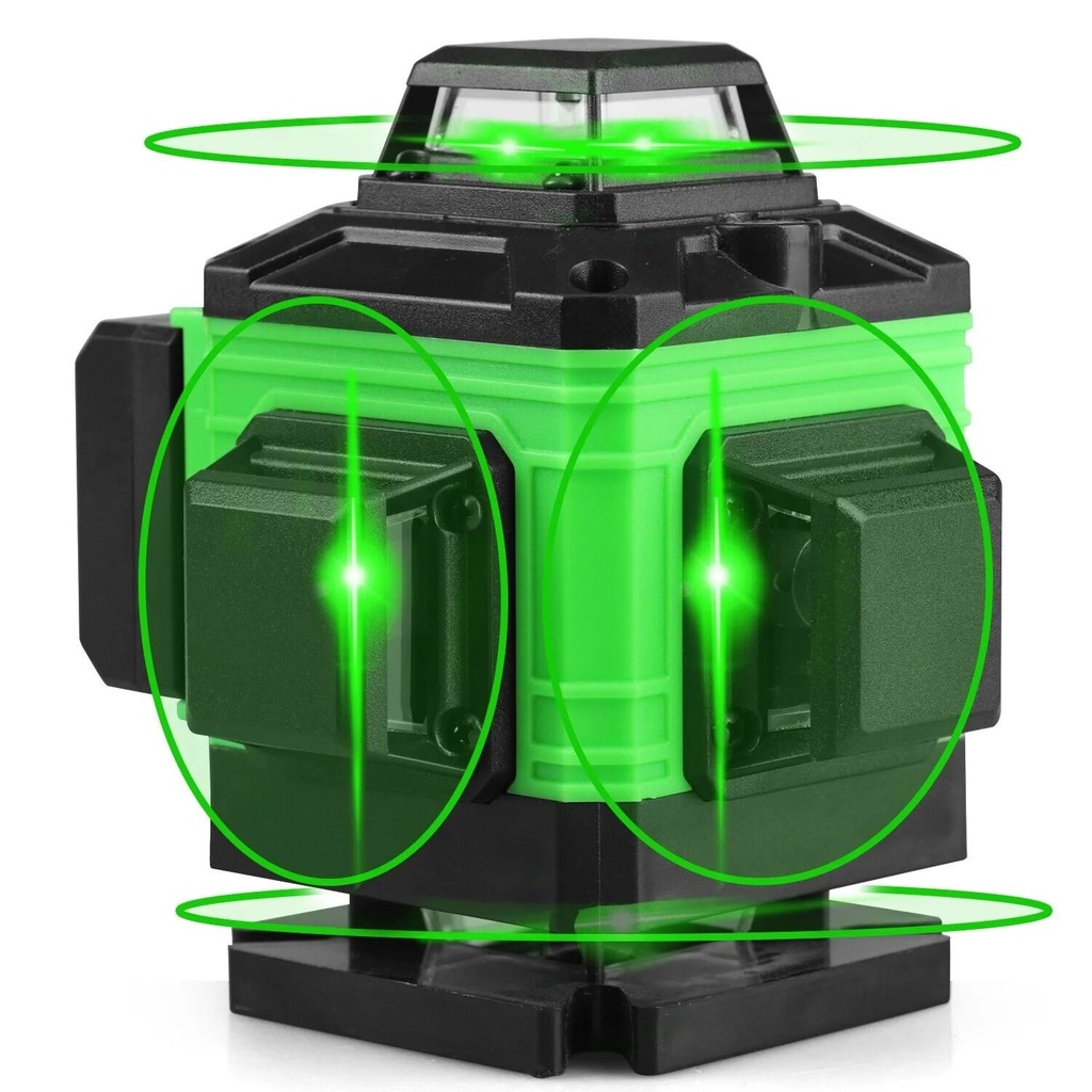 Htwon 4D 16 Lines Green Laser Level Auto Self-Leveling 360 Rotary Cross Measurement