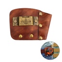 TOURBON Leather Tape Measure Holder Screwdriver Pencil Tool Carrier Pouch Holster Clip-On Brown