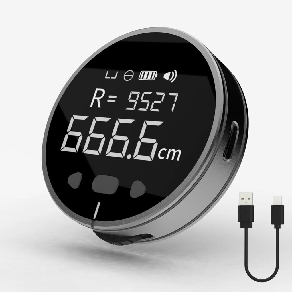 Electric Distance Measuring Instrument | Digital Measuring Tape Smart Digital Tape Measure with LCD Display Digital Ruler Type-C Rechargeable Length Measuring Tools for Flat High Precision Father