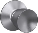 Schlage F10 V BEL 626 Bell Door Knob, Hall & Closet Passage Lock, Satin Chrome