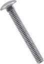 Hillman Group Galvanized Carriage Bolt 1/2” X 16”, 25 Count, Blunt Point, Alloy Steel, Self-Locking round Head Fasteners, for Wood and Metal, No Washer Needed, Rust-Resistant (812642)
