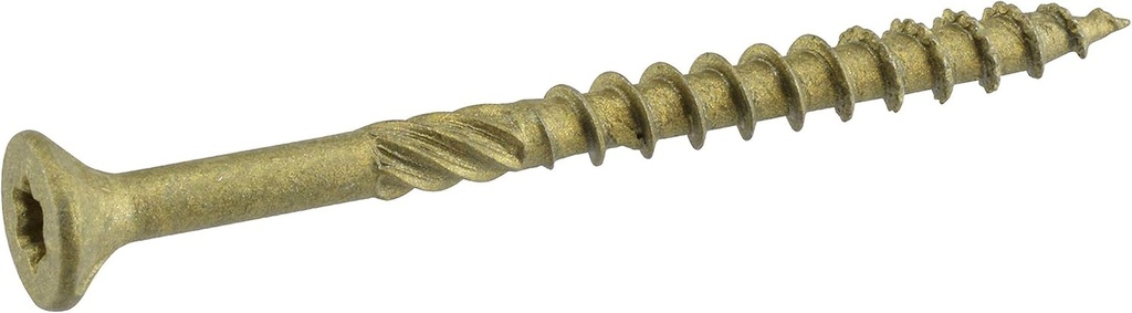 967776 Wood Screws, #9 X 2-1/4", Premium Outdoor Deck Screws, Rust Resistant, Epoxy Coated Bronze, 2700Pcs Box