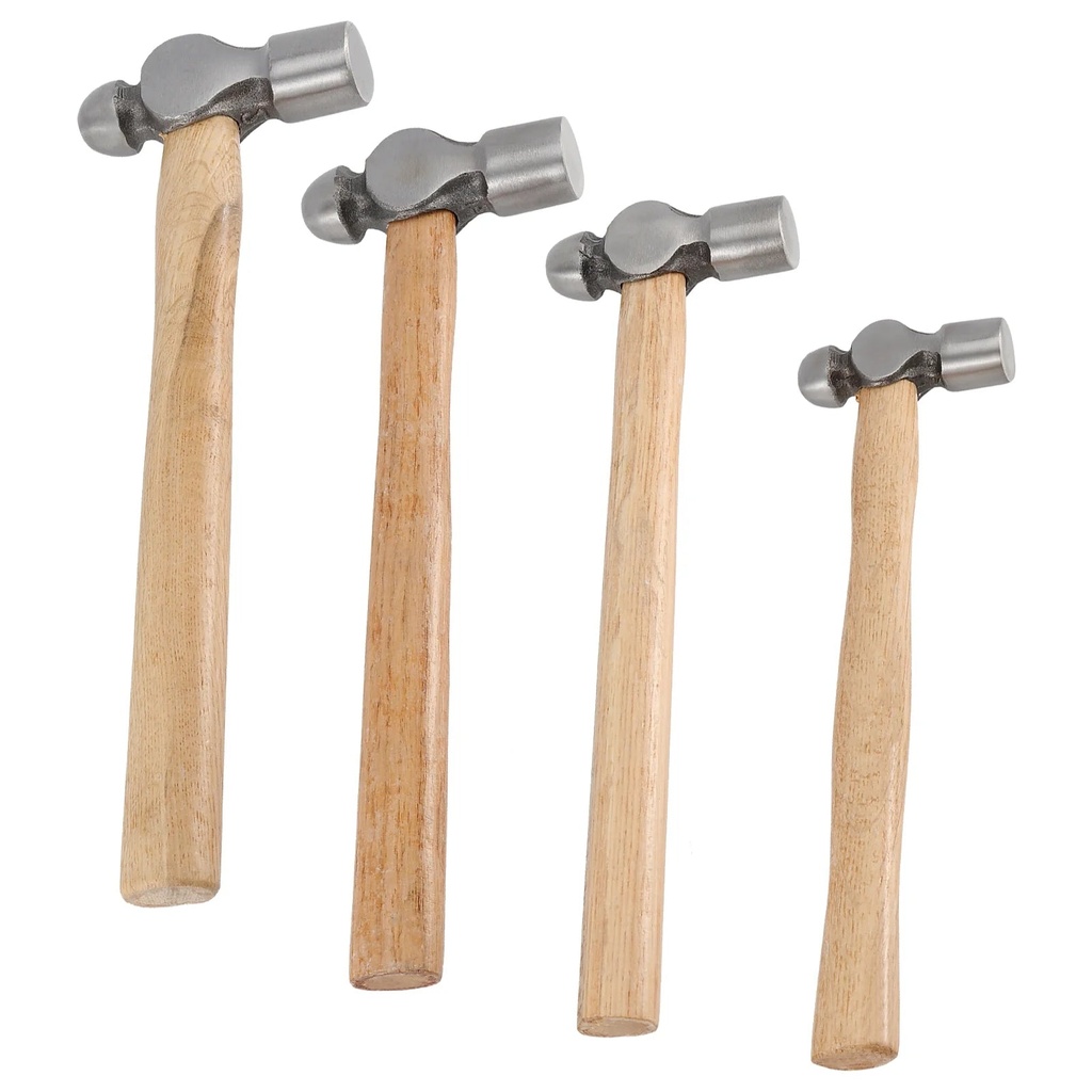 KOHAND 4 Pcs Ball Peen Hammer, 8 Oz, 16 Oz, 24 Oz, 32 Oz Ball Peen Hammer Set with Wooden Handle