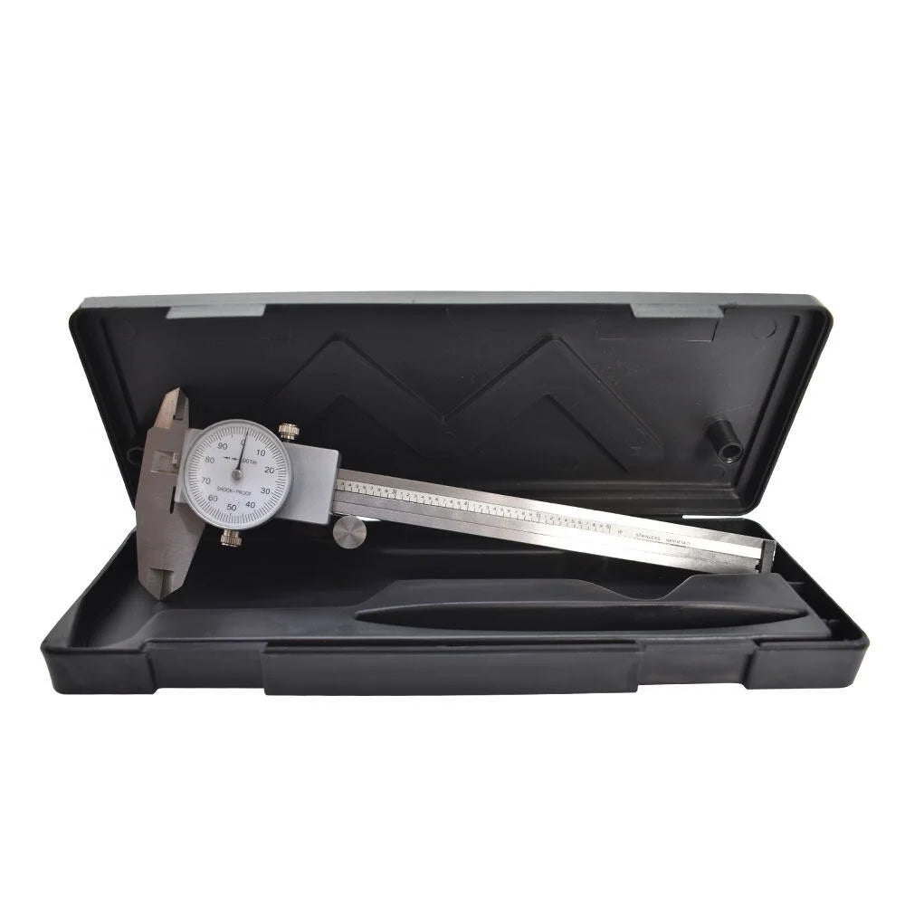 ALL-CARB 6 Inch Dial Caliper Accuracy 0.001 Vernier Caliper Stainless Steel Shockproof
