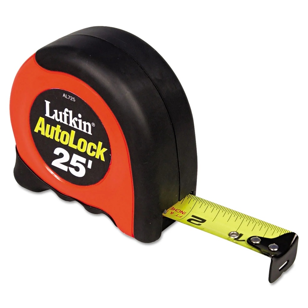 Cresent Lufkin AL725 Tape Measure 25 Ft L X 1 in W Blade Steel Blade Orange