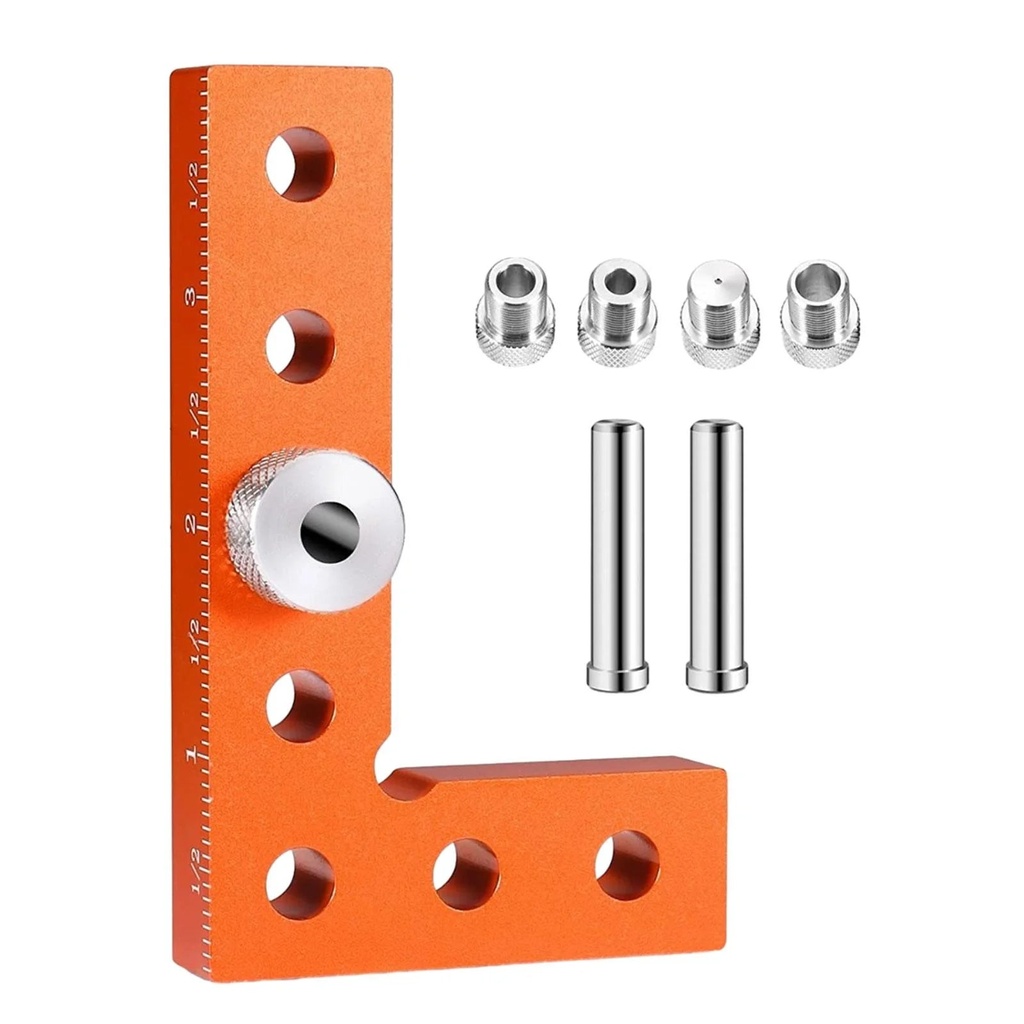 Almencla Small Scribe, Center Line Tool, Precision Edge Marking Versatile Aluminum Alloy Layout Square, Woodworking Tool