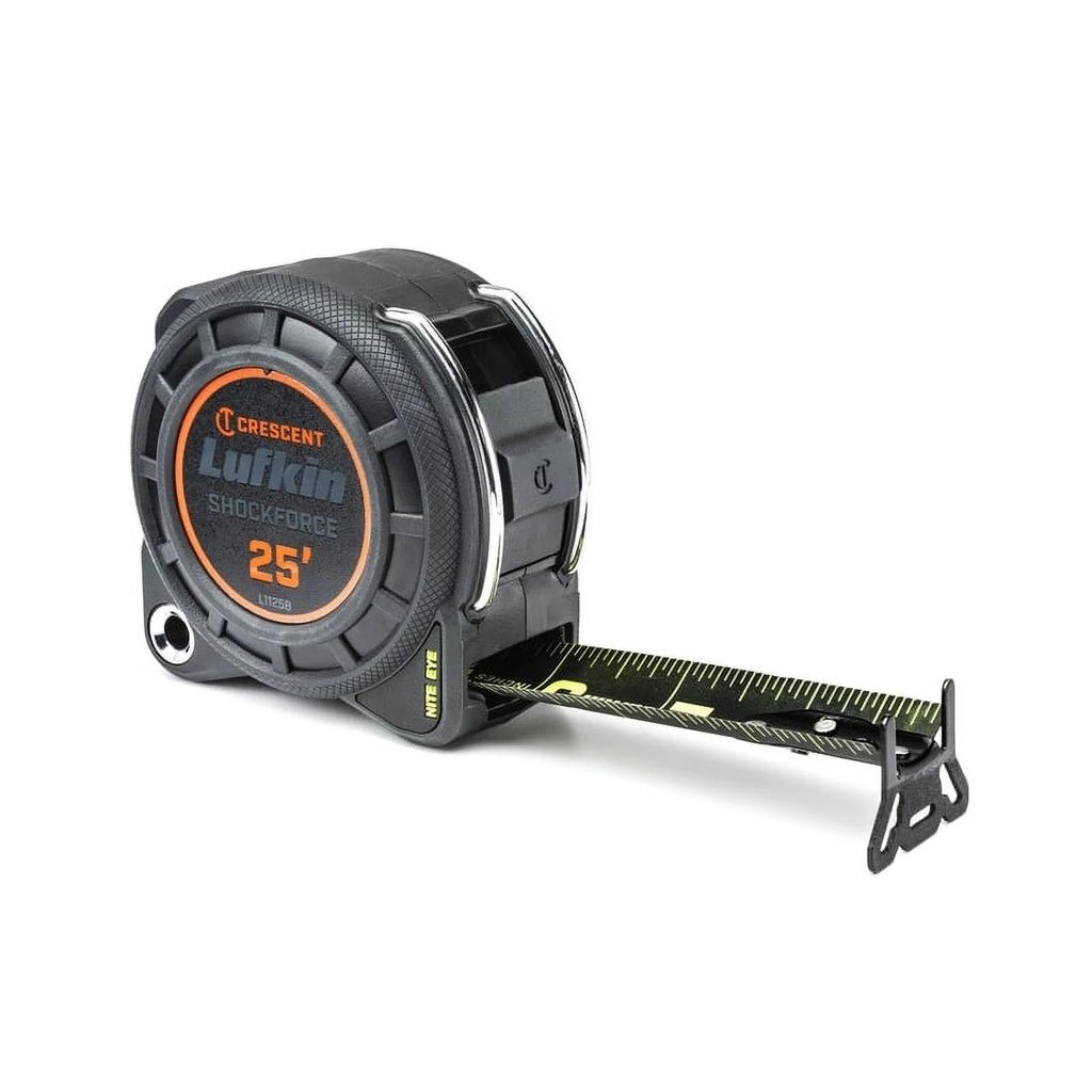 Apex Tool Group 25' Shockforce Dual-Sided Tape Measure, Blk Bld, EA (182-L1125B)