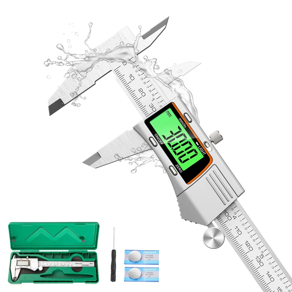 Raynesys Digital Caliper,12 Inch 300Mm Micrometer Caliper Measuring Tool Stainless Steel Electronic Diameter Digital Caliper Tool with Large LCD Screen