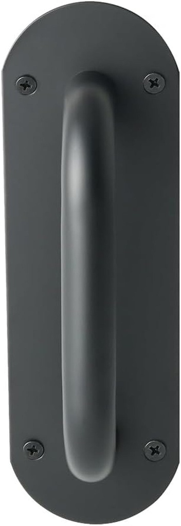 Alise Gate Handle 8 Inch,Door Pull and Push Plate Handles for Outdoor Gate Fence Garage Plastic Aluminum Door Fire Doors French Doors,Stainless Steel Black Finish