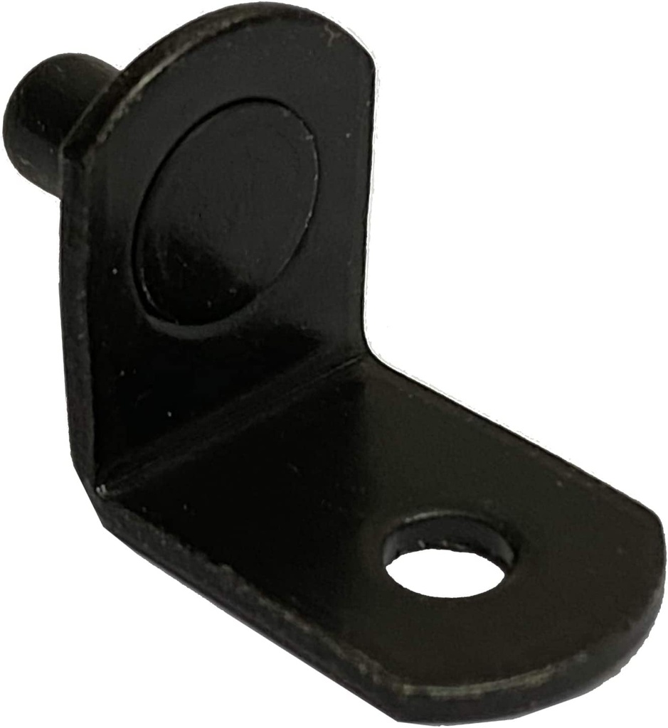 1/4" Bracket Style Cabinet Shelf Support Pegs W/Hole - Black - Pack of 50