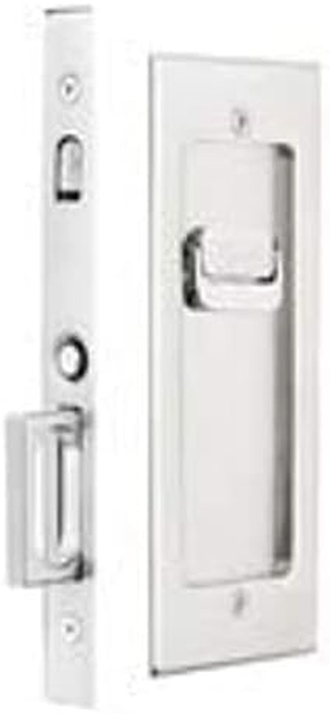 Emtek Modern Rectangular Privacy Pocket Door Mortise Lock (Satin Black)