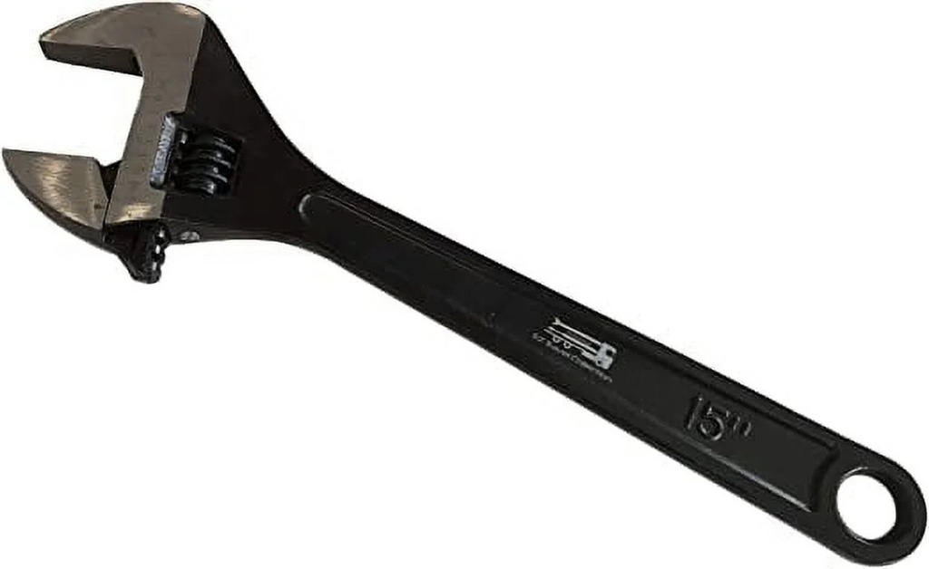 Adjustable Precision Wrench with Size Etching (Black) (15-Inch)