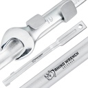 Rhino Wrench Extender Tool Bar - Extra-Long 15 Inch Wrench Extension for Maximum Leverage - Torque Multiplier with Non-Slip Gloves and Garage Hook - Solid Alloy Steel Tools for Mechanics and Diyers