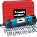 1/4 Inch Drive Torque Screwdriver Wrench Set, 5-30 In.-Lb., 31 Pieces Torque Wrench Bits Set for Maintenance, Tools, Bike Repairing and Mounting Blue