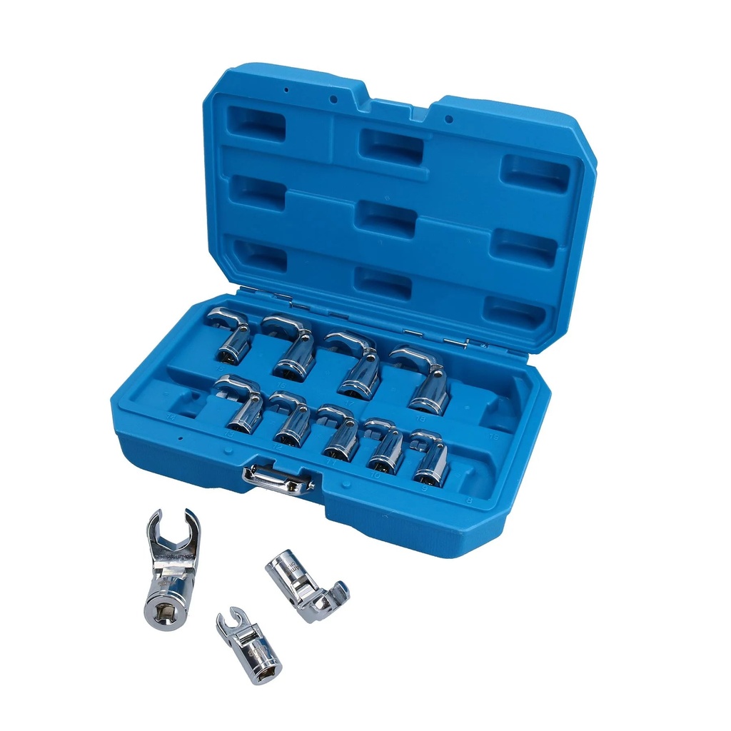 3/8” Drive Metric Swivel Crows Foot Crowfeet Wrench 8 – 19Mm 230 Degree 12Pc