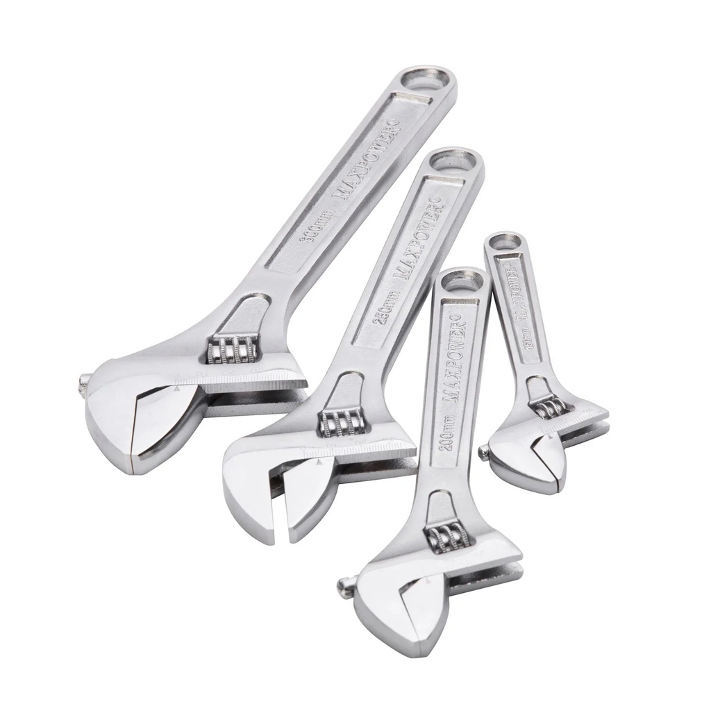 MAXPOWER 4Pc Heavy Duty Adjustable Wrench Set