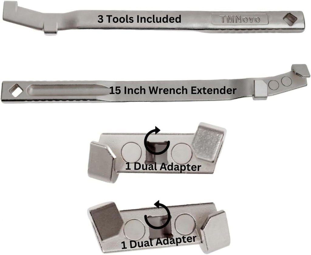 Tmnovo Universal Wrench Extender Tool for DIY Projects & Auto Repairs - Set of 3
