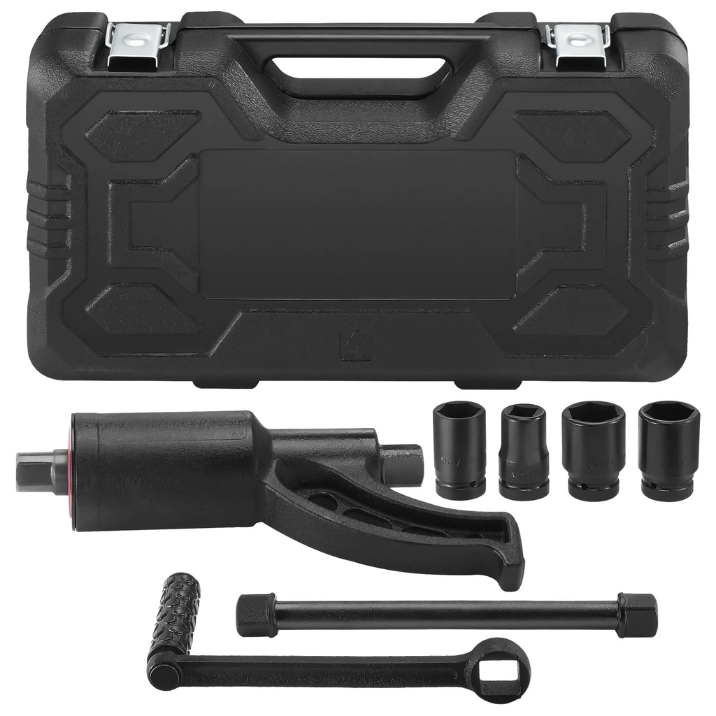 SKYSHALO Torque Wrench, 1" Drive Heavy Duty Torque Multiplier Wrench with 4 Sockets (21-41Mm), Drive Lug Nut Wrench/Multiplier Heavy Duty Torque Multiplier Wrench Set, 1:58 4800N.M Lug Nut Remover