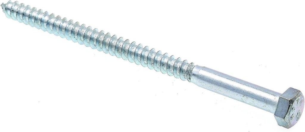 Prime-Line 9055916 Hex Lag Screws, 5/16 In. X 5 In., A307 Grade a Zinc Plated Steel (50 Pack)