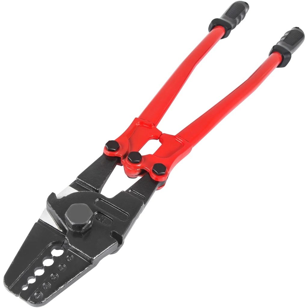 Vevorbrand Hand Swager Crimper 24",Swaging Tool 5 Cavity 1/16" 3/32" 1/8" 5/32" 3/16",Hand Cimping Tool for Copper Aluminum Oval Sleeves and Stop Sleeves, Swage Tool Long Hand