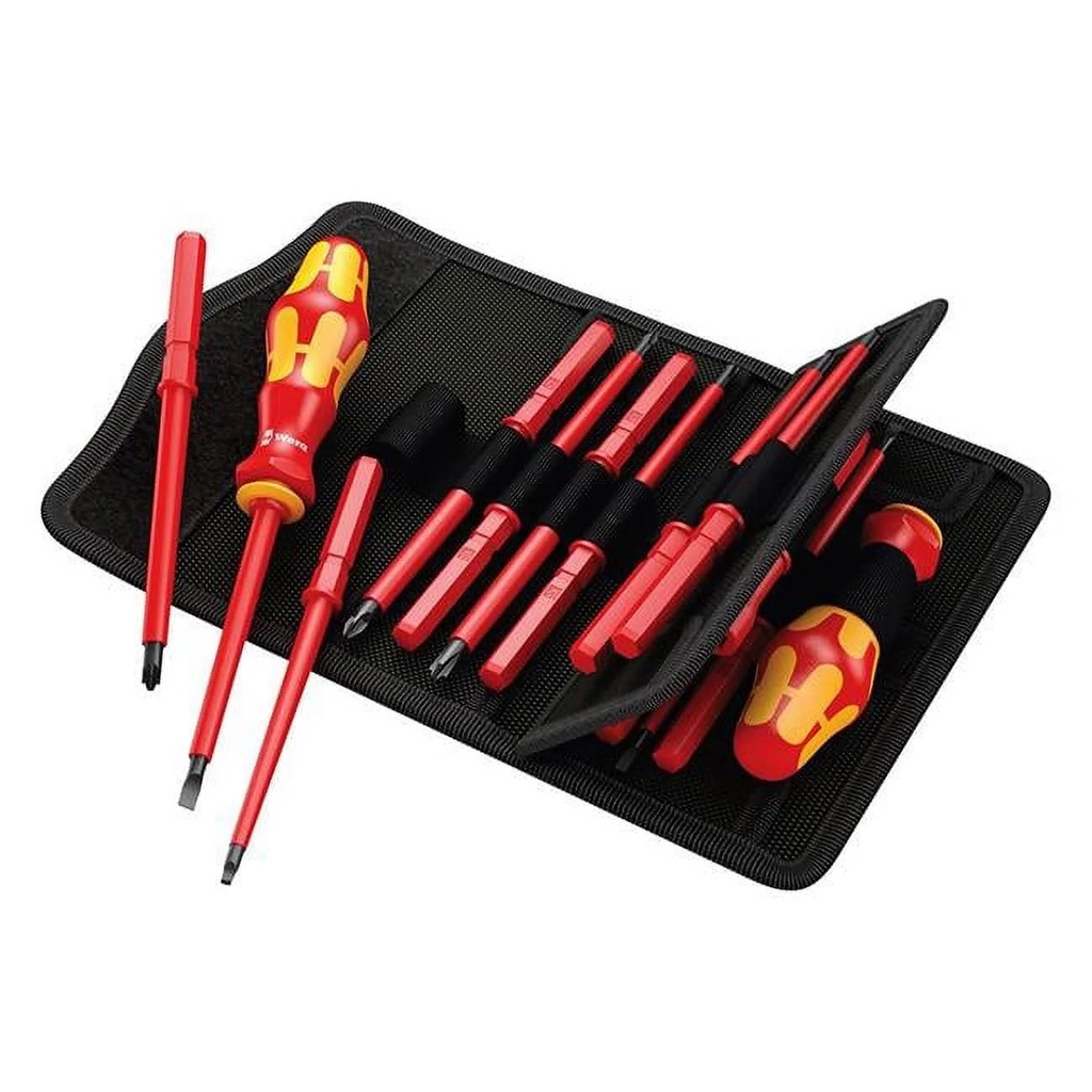 Wera 347108 Kraftform Kompakt VDE 60 I/62 I/68 I/18 Slotted/Phillips/Square/Cabinet Insulated Blade Set