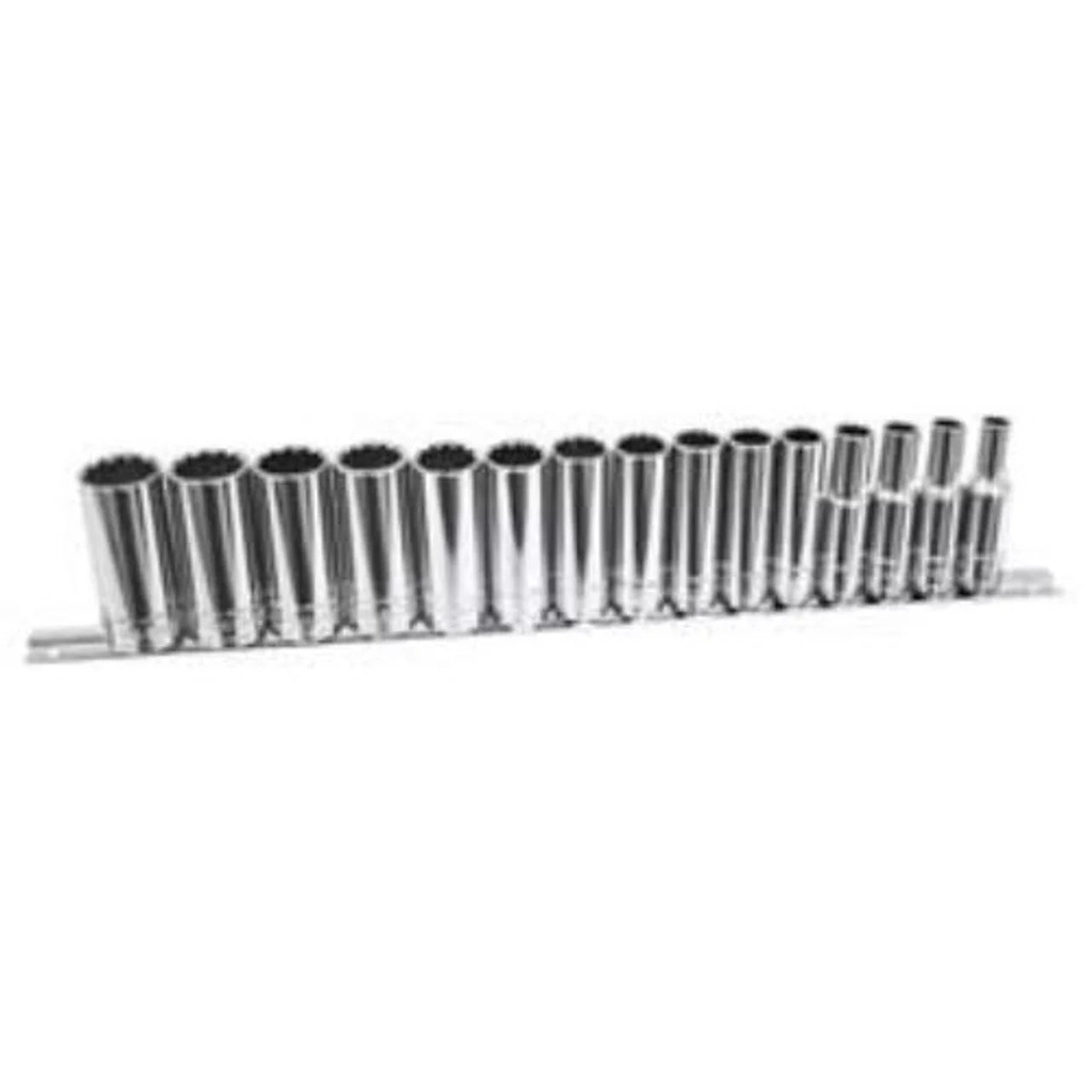 K Tool International KTI-27421 21Mm X 3/8" Drive 12-Point Metric Deep Chrome Socket [Ea]