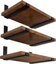 LEOPO 12 Inch Shelf Bracket for DIY Floating Shelf, 1/5 Inch Thick Heavy Duty Bracket, 6 Pack, 11.25” X 6” X 1.5”