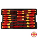 Wiha 32095 Slotted and Phillips Insulated Screwdriver Set, 1000 Volt, 19 Piece