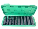 Eland 1/2 Inch Deep Drive Hex Impact Socket 10 Pcs Metric 5/16–15/16 Inch Set CR-V Box