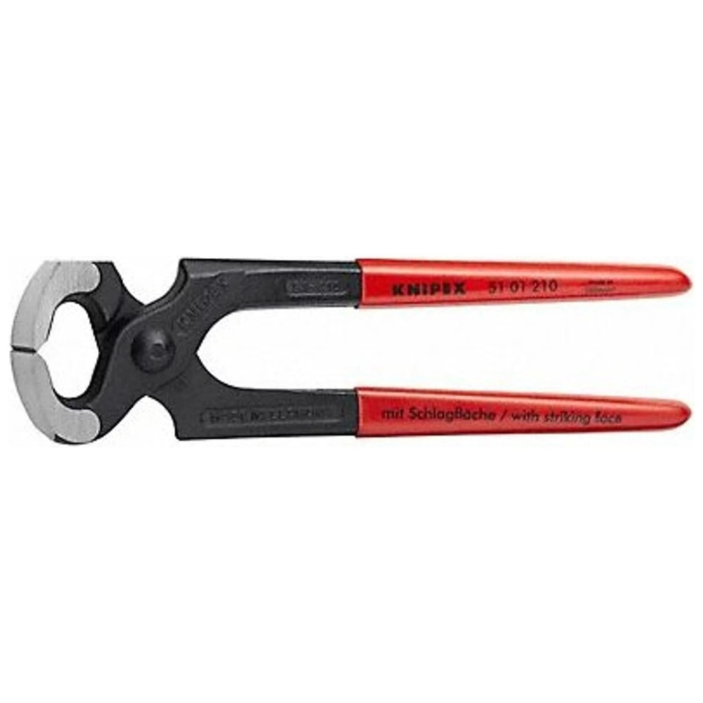 Knipex End Cutting Pliers,8-1/4In.L.,Red 51 01 210