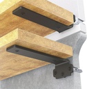 Black Shelf Brackets Floating Shelf Bracket 6 Pack 6 Inch Heavy Duty Shelf Brackets Metal L Brackets for Shelve Brackets for Wood Shelves Pipe Hardware Wall Mount