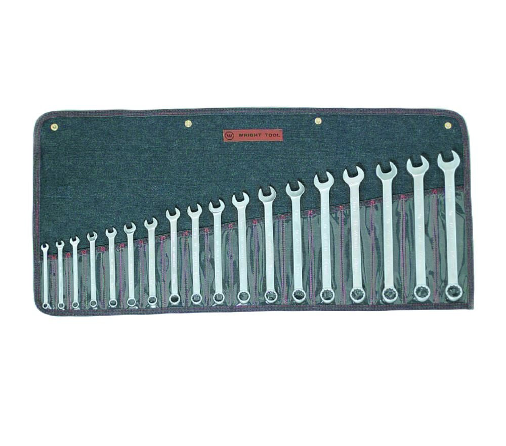 Wright Tool 18 Pc. Metric Combination Wrench Set 7 Mm to 24 Mm