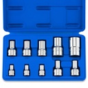 Neiko 02473A External Torx plus Socket Set, 10 Piece | 1/4-Inch EP6 - EP8, 3/8-Inch EP10 - EP16, 1/2-Inch Square Drive EP18 and EP24 | CR-V Steel