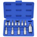 Neiko 10085A 5-Point Tamperproof Torx plus Bit Socket Set, Cr- V | 12-Piece Set