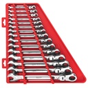 Milwaukee Tool 15Pc SAE Flex Head Ratcheting Combination Wrench Set