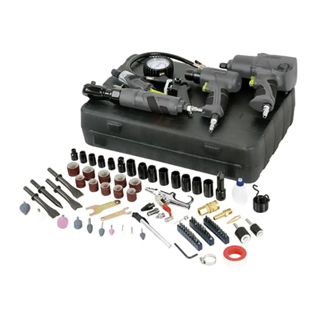 Master Mechanic 100 Piece Air Tool Kit with Impact Wrench and Ratchet