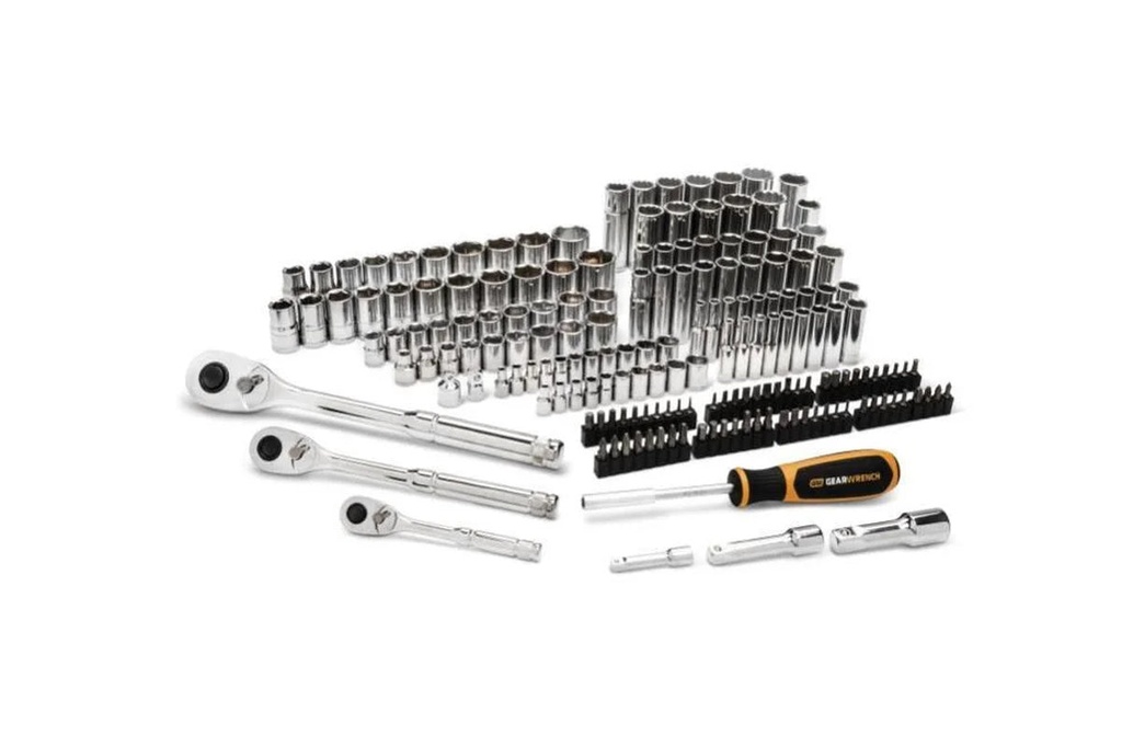 Gearwrench 179 Pc. 1/4, 3/8, 1/2" Dr. Sae/Mm Mechanics Hand Tool Racing Set