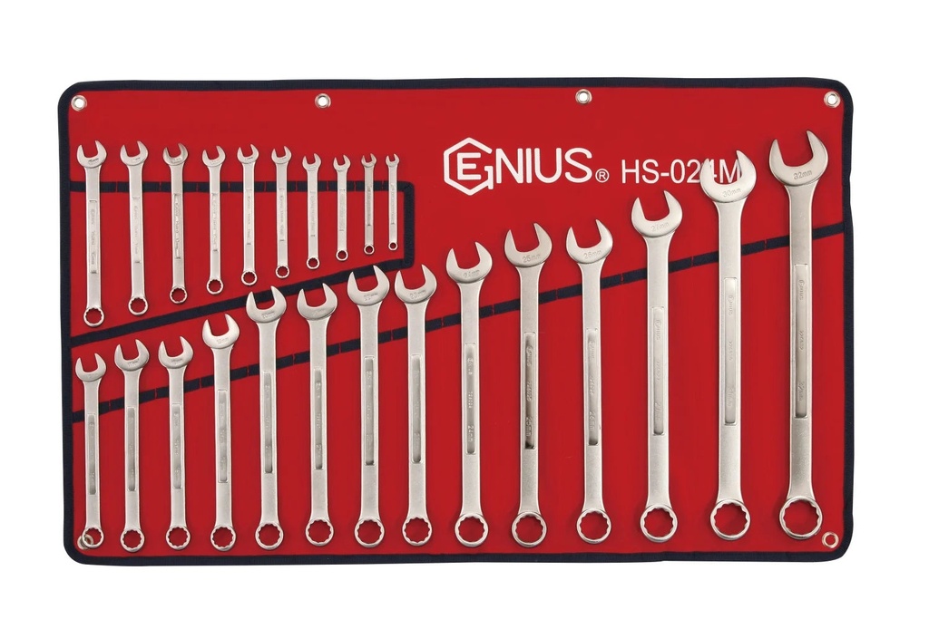 Genius Tools 24 Piece Metric Combination Wrench Set (Matte Finish) - HS-024M