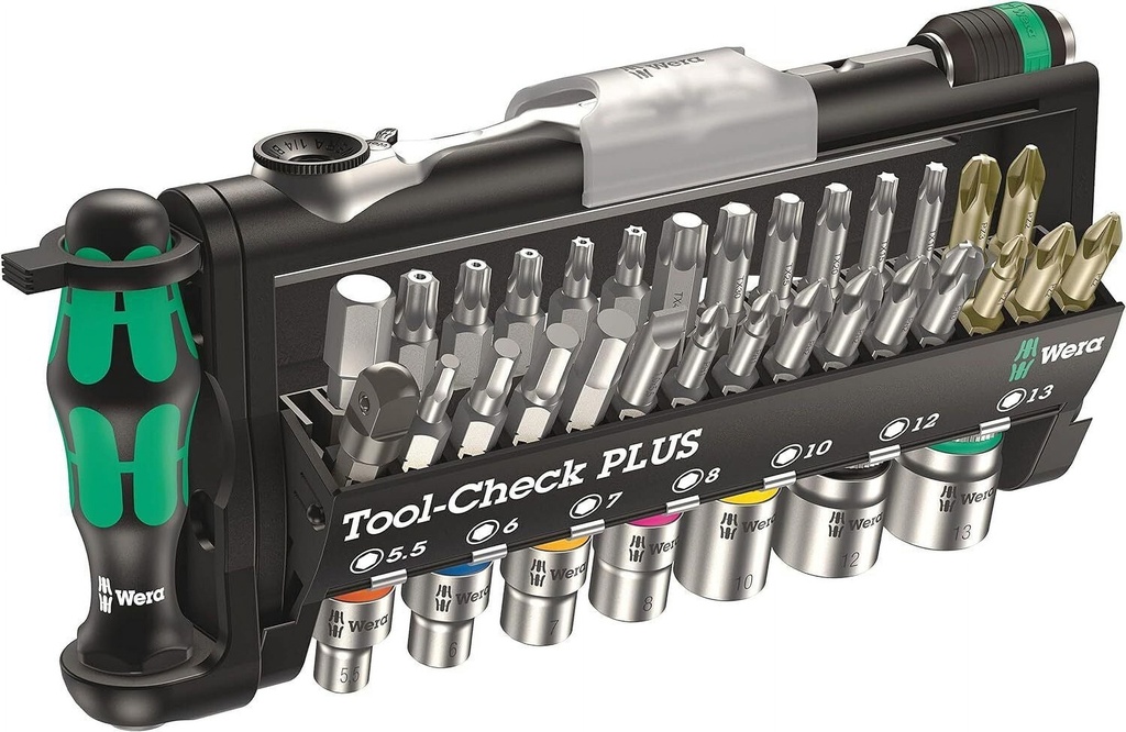 W 056490 Tool-Check plus Bit Ratchet Set with Sockets - Metric