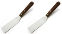 Two Norpro 10" Stainless Steel Cooking Serving Spatula Turner Wood Handle 1169