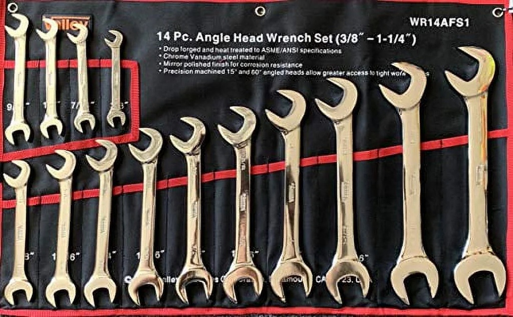 Combination Angle Wrench Set (11-Pc 3/8" - 1")