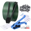 Mulaxen Banding Packaging Pallet Strapping Kit Poly Strapping Tensioner Tool, Banding Sealer Tool, 850Ft X 5/8Inch Length PP Packaging Strapping Banding