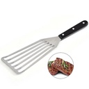 Kitchen Premium Stainless Steel Slotted Turner, Flexible Fish Turner Spatula, Fish Fry Turner for Fish Egg Meat Dumpling Turning, Frying and Grilling, Large, by Stuffygreenus