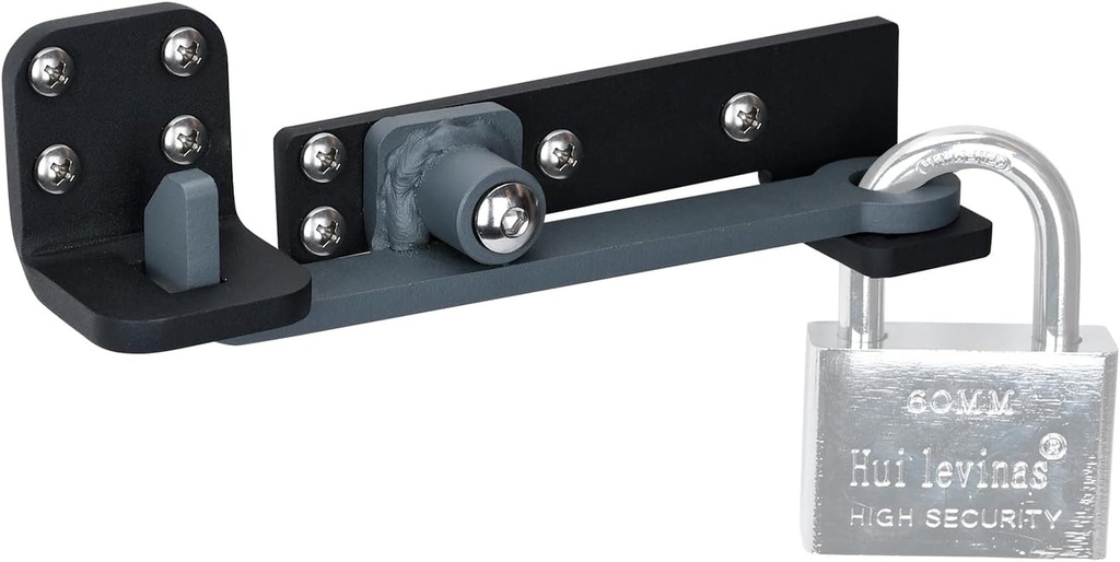 Flip Gate Latch with Padlock Hole, (Extra Thick 6Mm) Heavy Duty Door Latch Lock, 360 Degree Swivel Gate Latch for Outdoor Fence, Sliding Swing Open Door, Garden, Wicket, Garage